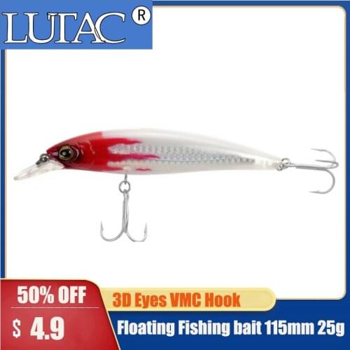 LUTAC minnow lure Fishing lures 115mm 25g Minnow Lure Fishing pesca unpainted lure blanks fishing tackle