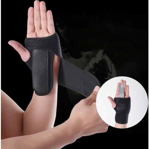 Removable Adjustable Wristband Steel Wrist Brace Support Arthritis Sprain Carpal Tunnel Splint Wrap Protector