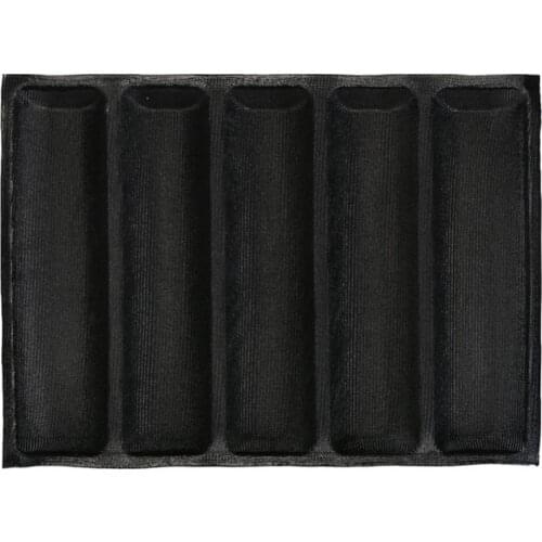 5-Cavity Silicone Mold Baguette Shape Non-stick French Bread Chocolate Cookie Muffin Dessert Baking Pan Tools