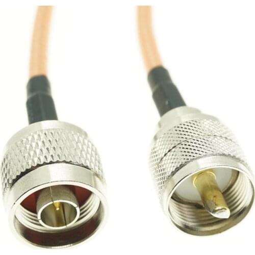UHF PL259 male plug to N type male Connector Jumper Pigtail RG142 M17/60 Coaxial lot Cable