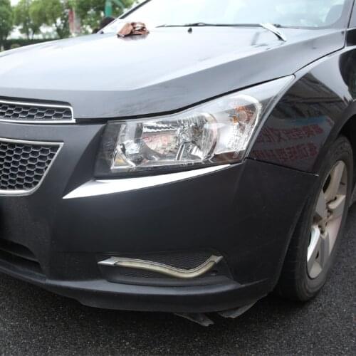 Foal Burning ABS Chrome Headlight Trim Sticker Lamp Eyebrow Cover Decoration Strip Stickers for Chevrolet Cruze Sedan Hatchback