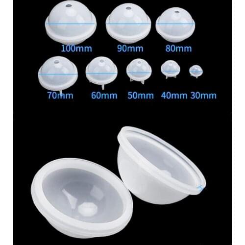 3D 20-100mm Sphere Silicone Mold for jewelry round ball Resin Silicone Mould handmade Resin UV epoxy resin molds Craft Supplies