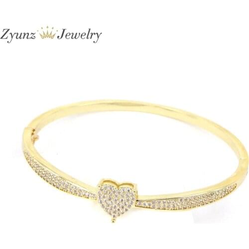 5PCS, Female Bracelets & Bangles CZ Crystal Minimalist Charm Bangle For Women Jewelry Accessories Pulseras Mujer Bijoux Femme