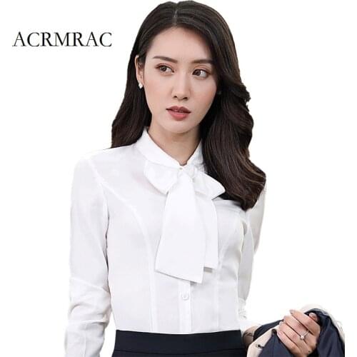 Блузки с бантом ACRMRAC China At AliExpress
