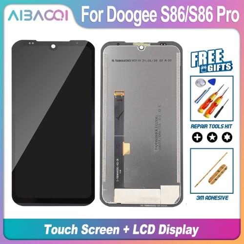 AiBaoQi Brand New 6.1 Inch Touch Screen+LCD Display Assembly Replacement For Doogee S86/S86 Pro Phone