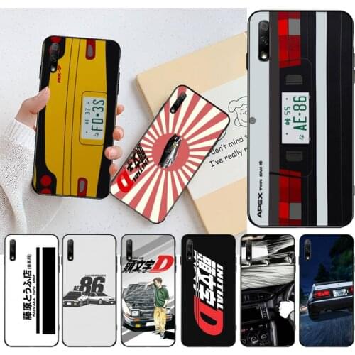 CUTEWANAN INITIAL D Super car AE86 DIY Painted Bling Phone Case For Huawei Nova 6se 7 7pro 7se honor 7A 8A 7C Prime2019
