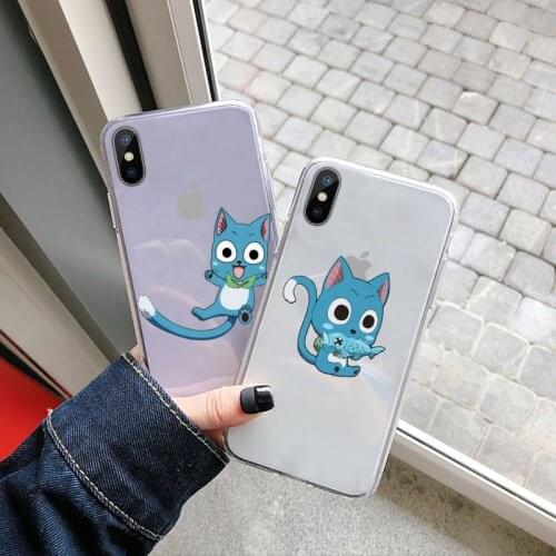 Fairy Tail anime manga cute luxury design Phone Case coque Transparent for iPhone 6 7 8 11 12 s mini pro X XS XR MAX Plus