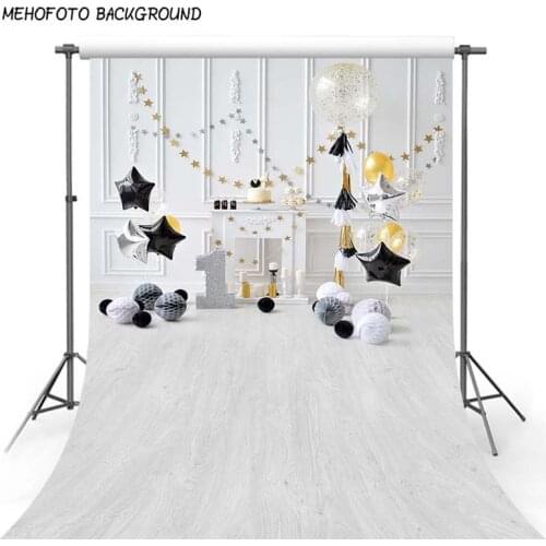 Wood Wall Balloon Starfish 1st Birthday smash cake children Baby shower Photography Background Custom Backdrop For Photo Studio