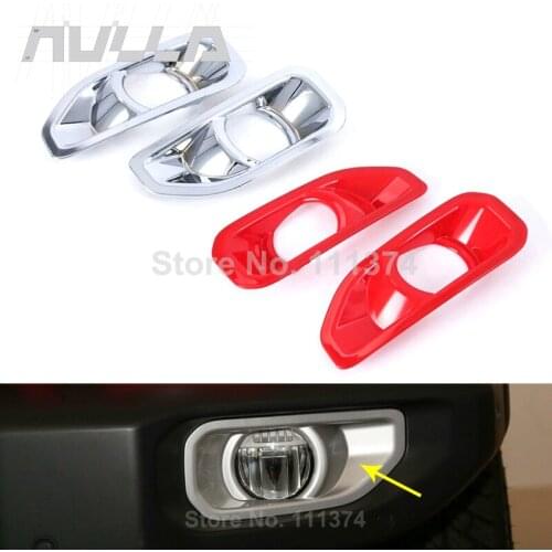 Chrome Car Front Fog Light Foggy Lamp Frame Protect Decor Cover Trim For Jeep Wrangler JL 2018 2019 2020 2021 Car Accessories