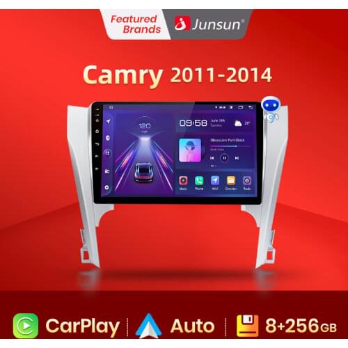 Junsun V1 Pro 4G CarPlay Android 10 4G+64G Car Radio Multimedia Player For Toyota Camry 8 50 55 2011- 2014 GPS no 2din 2 din dvd