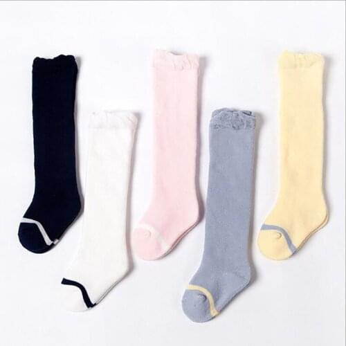 Hot Sale Comfortable Childrens Girls Winter Autumn Stockings Newborn Baby Girl Boy Knee Stocking 0-4years 5 Colors