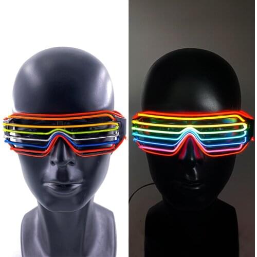 Colorful LED Glasses EL Light up Shades Flashing Rave Costume Mask Night Show Glow Party Supplies Christmas Decors