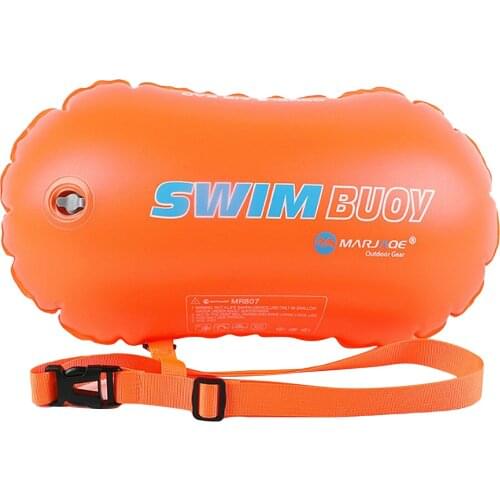 Summer Environmentally Protection Swim Buoy Dual Airbags Open Water Safety Swim Float Drybag For Water Sport Swimmers