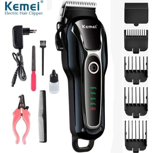 100-240v Professional Dog Cat Hair Clipper With Scissors Accessories Rechargeable Grooming Hair Remover Machine Clipper for Pets