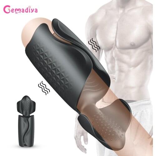 Male Masturbator Penis Stimulator Sex Toy for Men Electric Pulse Penis Endurance Vibrator Delay Lasting Trainer Masturbation Cup