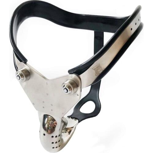 Stainless Steel EMCC Male Chastity Belt Panty with Butt Plug Chastity Device Cock Cage Bdsm Cbt Penis Lock Sex Toys for Men