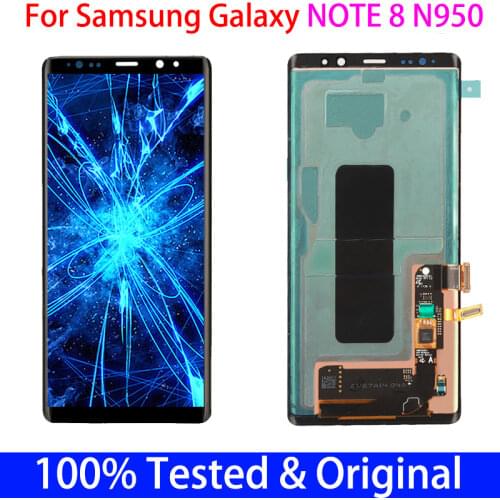 Original Note8 Amoled LCD For Samsung Galaxy Note 8 N950 N950F LCD 6.3 inch with point Display + Touch Screen Digitizer Assembly