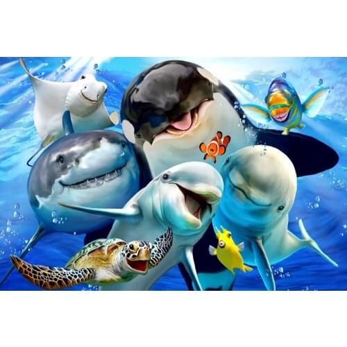 Seas and oceans The wooden puzzle 1000 pieces ersion jigsaw puzzle white card adult childrens educational toys