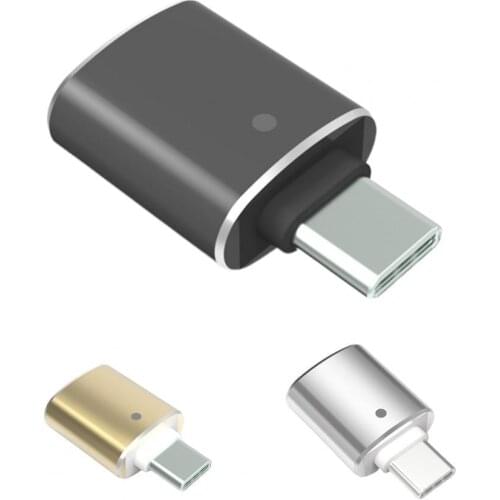 Portable Micro-USB to Type-C Mobile Phone Adapter Connector with Indicator Light