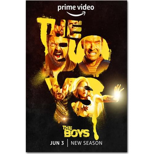 TV Series The Boys Poster 2020 The New Action Comedy Silk Art Prints 16x24 Inch 40x60cm Home Decor Season 2 Wall Pictures