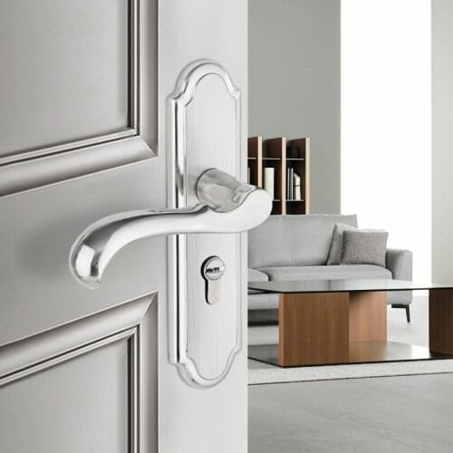 Modern Silent Room Door Simple Handle Fashion Interior Door Handle Single Bolt Door Lock Anti-theft Door Lock Furniture Hardware