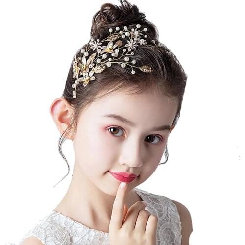 Wedding Bridesmaid Flower Girl Handmade Crystal Headdress Cute Hair Accessory Jewelry Suitable For Wedding Performance Jewelry