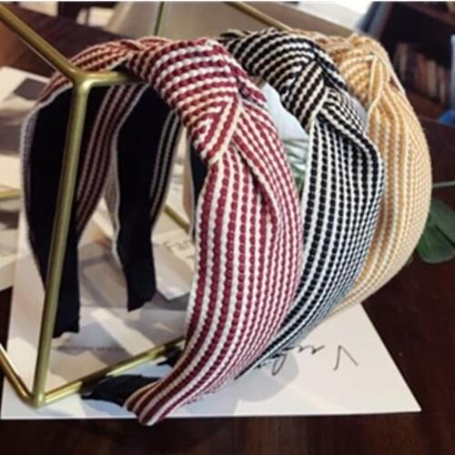 Woven Headband for Women Hair Accessories Wide Hairband Wool Head Band Adults Hair Headband Hair Hoop Women Knot Hairband
