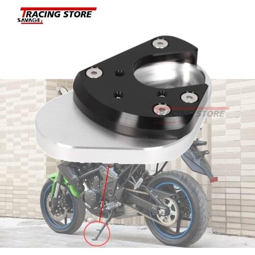 2007-2020 Kickstand Stand Extension Plate For KAWASAKI KLE 650 VERSYS KLE650 2019 2018 Motorcycle Accessories CNC Side Support