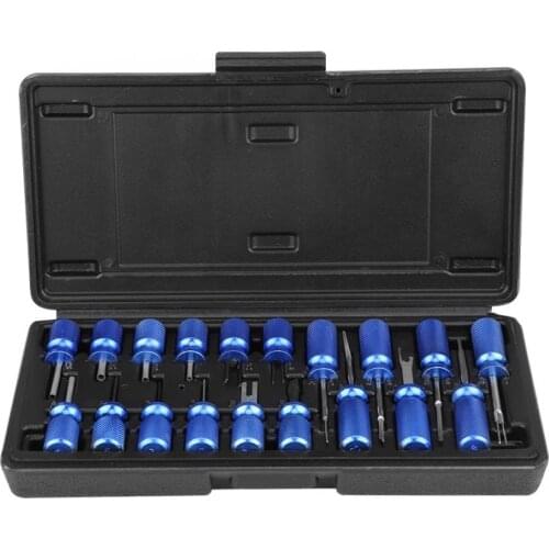 Universal 19 Pcs Electrical Wiring Crimp Terminal Block Release Remover Connector Pin Extractor Removal Tool Kit Metal