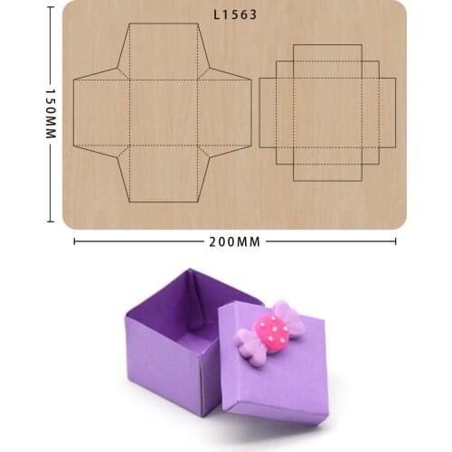Wood Die Cutting Diy Christmas Packing Box Scrapbooking Cut Templat Cut Wooden Dies Decoration Suitable For Big Shot Machines