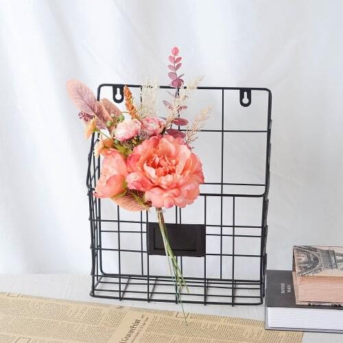 1 Bundle Bridal Cuttings Bride Bridesmaid Holding Artificial Bouquet Hand Tie Fake Flowers Marigolds Autumn Colors Foldable