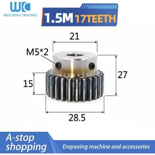 1 pcs Spur gear pinion 1.5 mold 17 teeth 1.5M17T motor spur gear hole 6mm 8mm 10mm 12mm transmission gear CNC parts