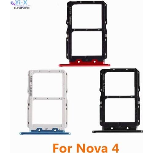 10pcs/lot SIM Card Tray Slot Holder Adapter for Huawei Nova 4 Nova4 Phone Spare Parts