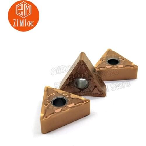 10pcs TNMG160408-BF WS7225 Carbide Tip Lathe Insert For Processing Aluminum TNMG332 Indexable Triangular Blade Boring Tool