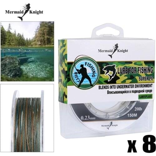 165YDS New Camouflage PE Braided Fishing Line 10~100LB Camouflage Complex Waters Place Multifilament Fishing Line