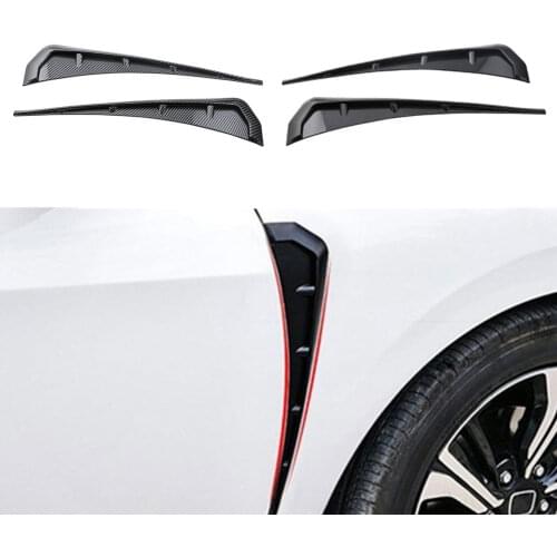 2PCS Car Styling Air Vent Sticker Auto Decorative Shark Gills Simulation Outlet Side Vent Fit For Honda Civic 2016 2017 2018