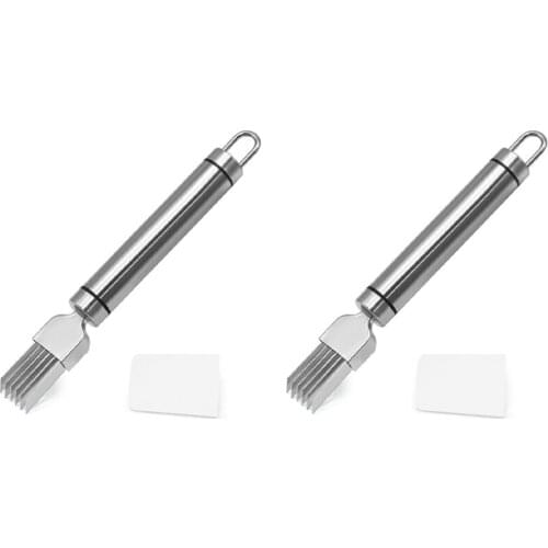 2PCS Stainless Steel Manual Kitchen Vegetable Cutter Practical Scallion Knife Chopper Scallion Cutter Shredder