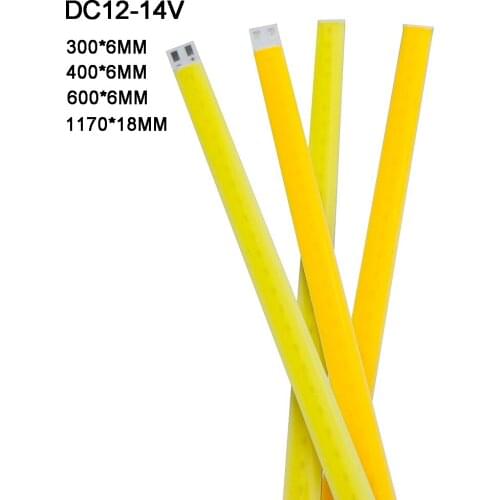 20pcs COB LED bar Long thin Strip Light Lamp source Chip DC12-14V For DIY 600MM/300MM/400MMx6MM lighting project tube