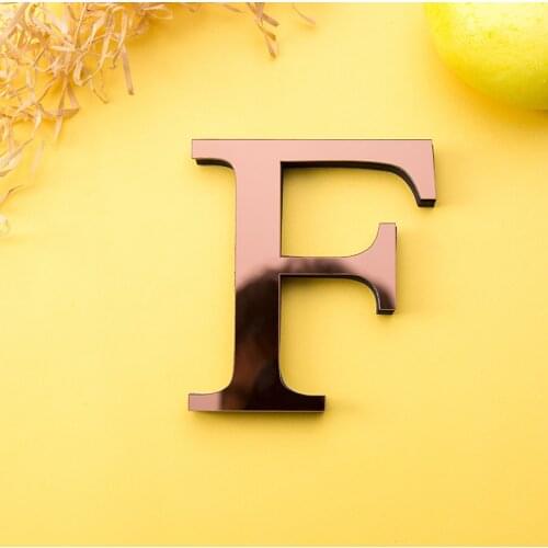 3D Letter Decorations 10CM Mirror Letters Wall Stickers For Home Decor Acrylic English Letter For Logo Party Wedding Love Decor