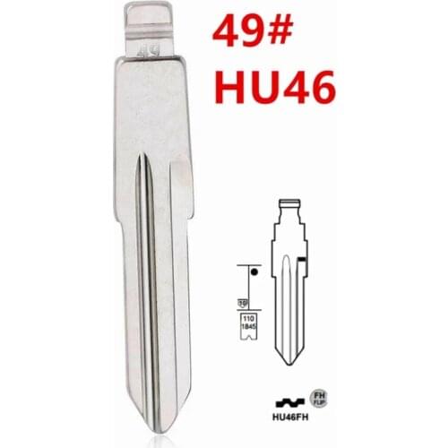49# HU46 HU46FH left side Metal Uncut Blank Flip Remote Key Blade For Opel, Chevrolet,Holden for keydiy KD xhorse VVDI JMD