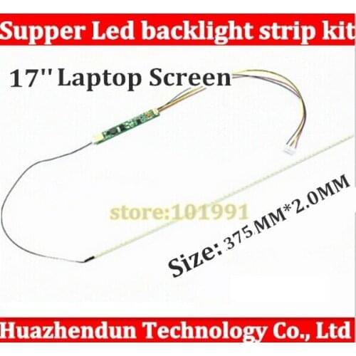 50pcs New Upgrade 375mm Adjustable brightness led backlight strip kit,Update 17inch laptop ccfl lcd to led panel screen