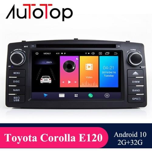 AUTOTOP Car Radio 2 Din Android 10 For Toyota Altis Corolla E120 BYD F3 2000-2020 Stereo Navigation Auto Audio Player GPS DVD