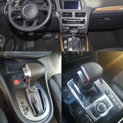 Auto Automatic Shift Knob For Audi A6 C6 A3 A4 B8 A5 Q5 Q7 2009 2010 2011 2012 2013 2014 Gear shift knob boot