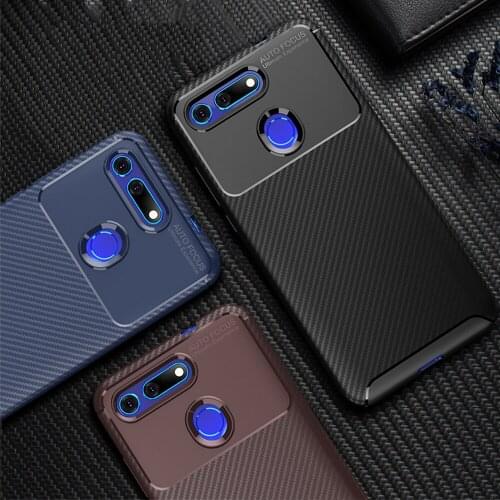 Carbon Fiber Bumper Shockproof Case For Honor View 20 Back Cover Full Protection Phone Case For Huawei Honor View20 V20 Cover