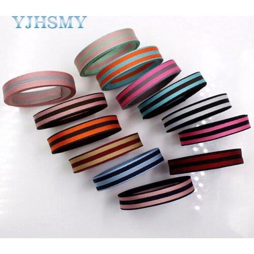 YJHSMY 1712301 10 mm 10 yards Two-color Double-sided Thermal transfer Printed grosgrain Wedding Accessories DIY material