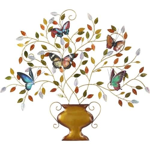 European three-dimensional butterfly home decor accessories fashion creative wall hanging decoration modern iron porch ornament