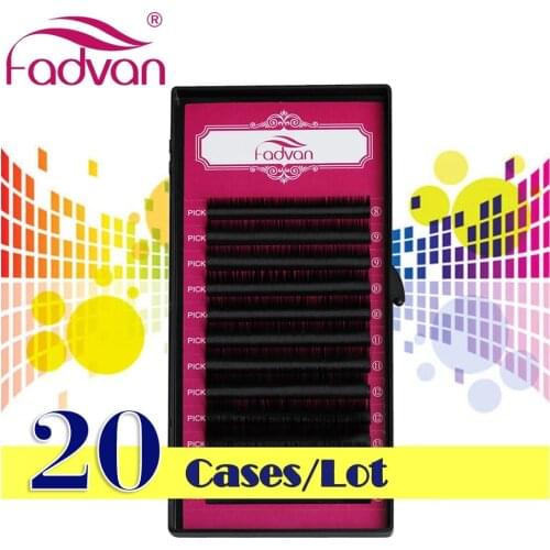 Fadvan Individual Eyelashes Wholesale Classic Eyelash Extension Silk Soft Synthetic Lashes Makeup Tools 0.05-0.25mm Thickness