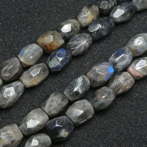 Faceted Freeform Gray Labradorite Beads Natural Stone Beads For Jewelry Making Beads 15'' Needlework DIY Beads Trinket