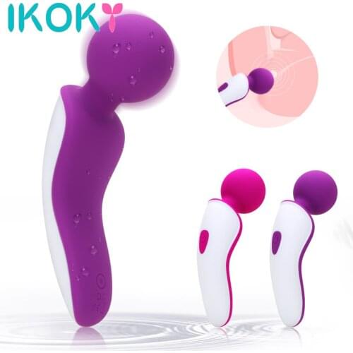 IKOKY Mini Wand Vibrator Sex Toys for Woman 9 Speed Magic AV Vibrating Massager Stick Female Masturbation Clitoris Stimulate