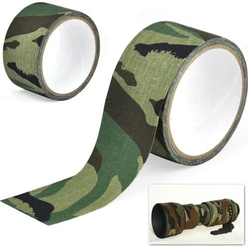 Waterproof Camo Tape Self-adhesive Durable Outdoor Camping Camouflage Stealth Tape Wrap Hunting Accessories